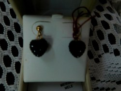 10K BLACK CRYSTAL DROP SEARS EARS B